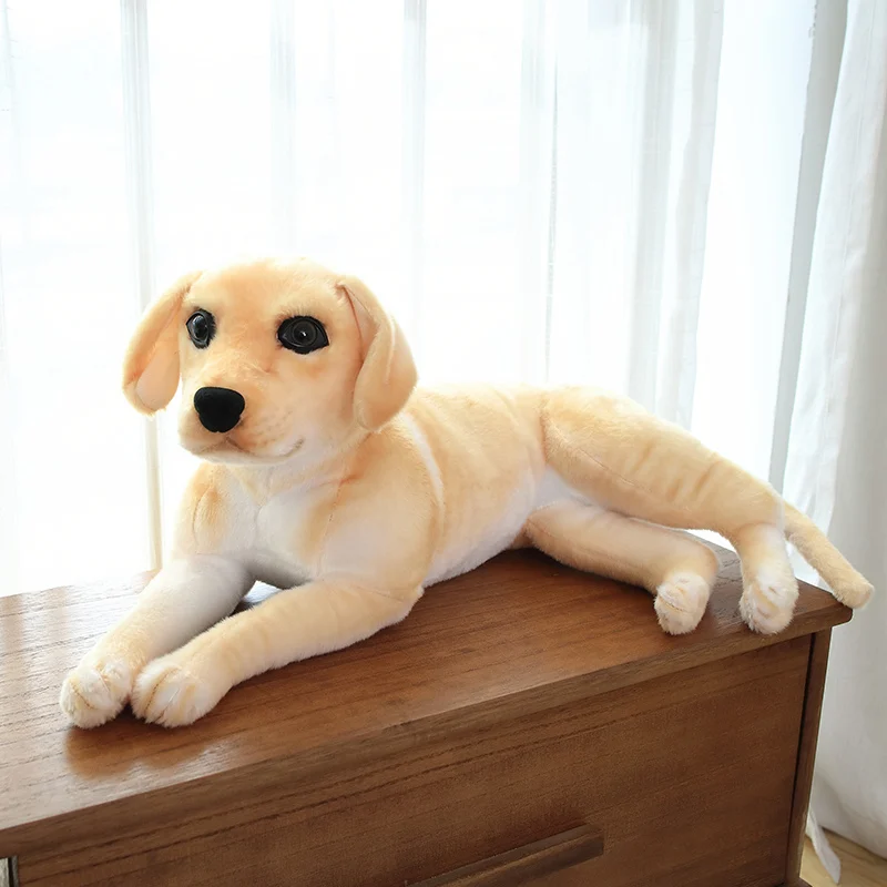 New Lifelike Dog Plush Stuffed Animal Realistic Plushie Golden Retriever Puppy Toy Gifts For Kids Kawaii Doll For Children