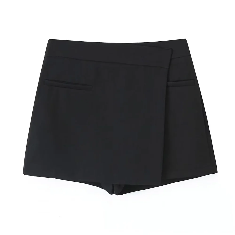 تنورة غير متماثلة للخصر للنساء ، تنورة نصف ضيقة ، ملفوفة في وشاح ، أحادية اللون ، جديدة ، ربيعية #4