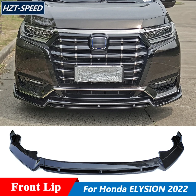4 PCS ABS Material Black Or Carbon Color Front Bumper Spoiler Lip Splitters For Honda Elysion 2022 Tuning