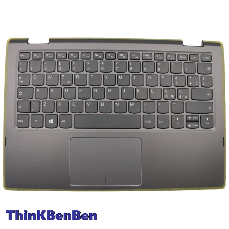

IT Italian Keyboard Onyx Black Upper Case Palmrest Shell Cover For Lenovo Ideapad Yoga 330 11 Flex 6 11IGM 5CB0Q81401