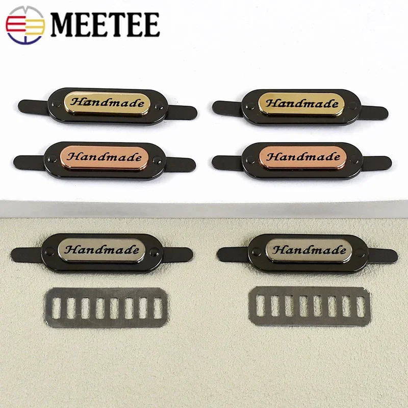 5/10/20Pcs 35*12mm Handmade Metal Bag Labels Handbag Tag Custom Label for Clothes Shoes Handcraft Tags Decorative Accessories