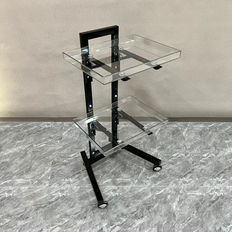 Folding Trolley Aesthetic Auxiliary Cart Organizer Cart with Wheels Salon Trolley Furniture for Beauty Salon Chariot Organizer