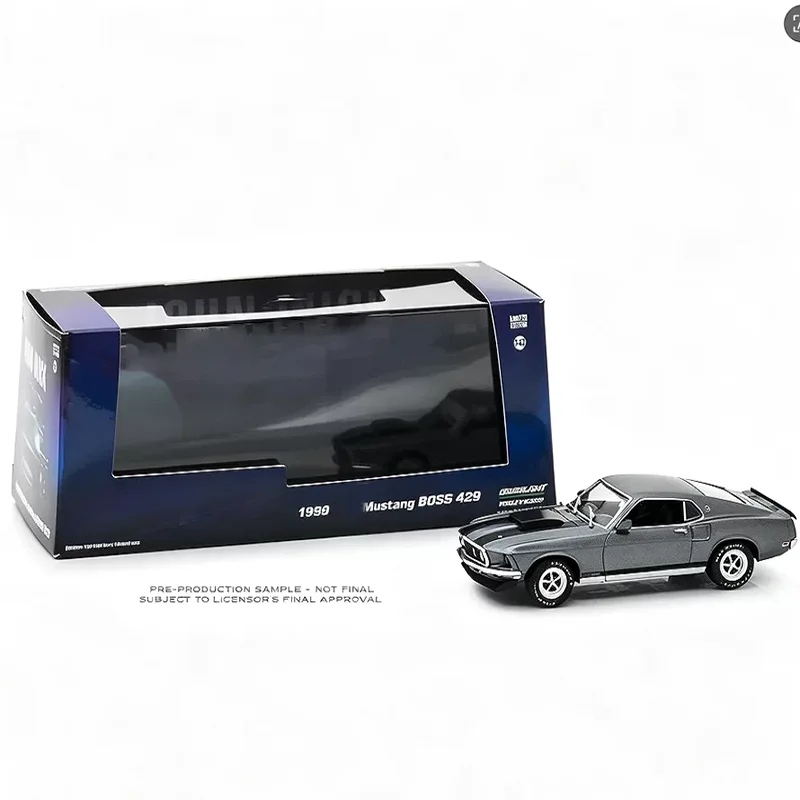 Greenlight Diecast 1:43 Scale 1969 Mustang BOSS 429 Alloy Car Model Static Display Collectible Toy Gift Souvenir Decoration