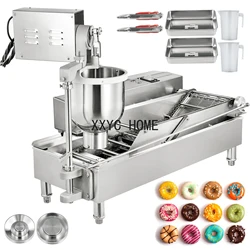 Commercial Automatic Donut Making Machine 7L Hopper Stainless Steel Doughnut Maker 3 Sizes Molds Fryer Kitchen Appliances