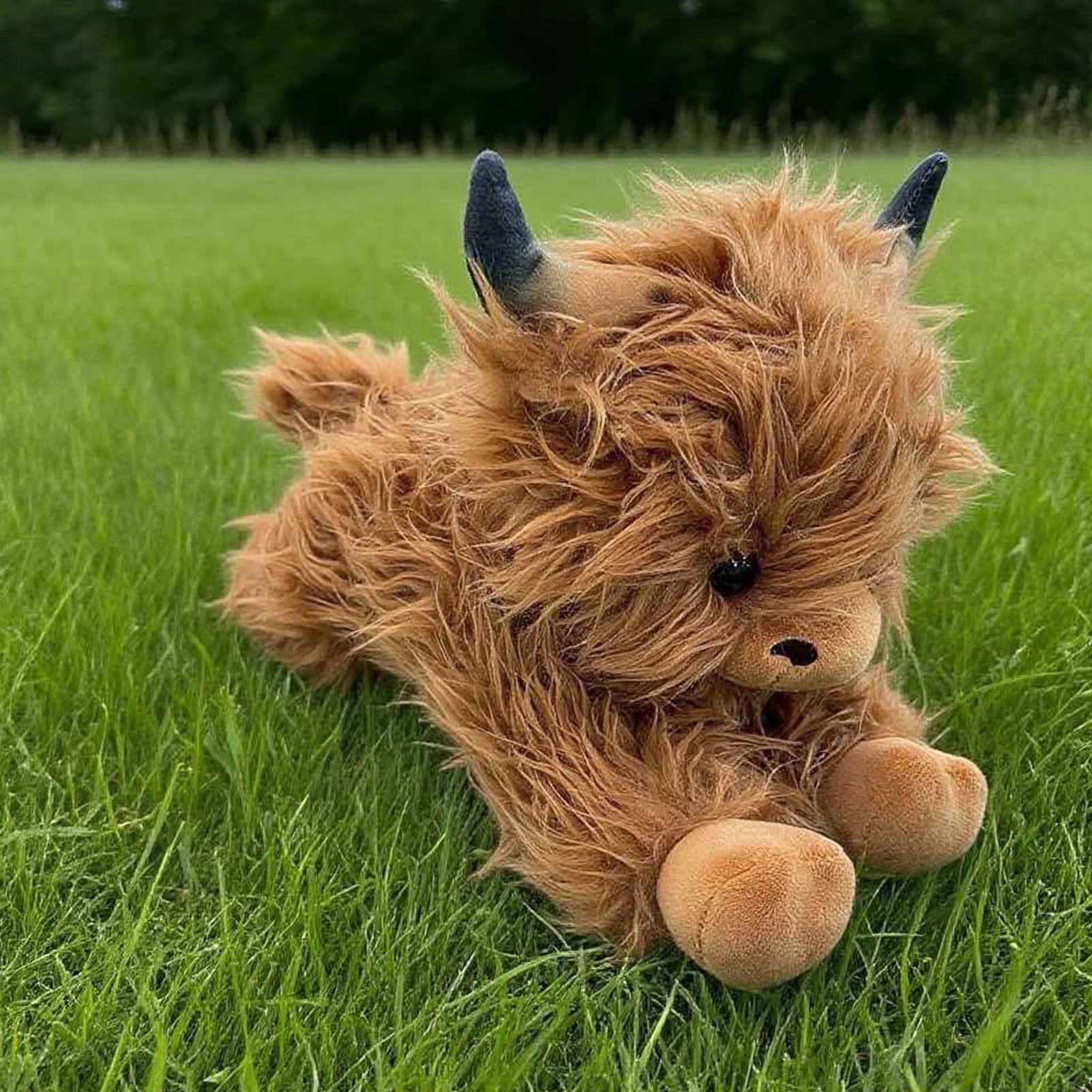 Scottish Highland Cow Plush Toy Long Hair Simulation Stuffed Animal Perfect Gift For Halloween Christmas Birthday Decor