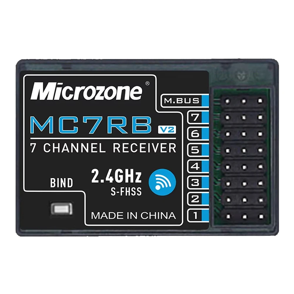 

Microzone MC7RE V2 2.4GHz 7CH Dual Antenna PWM SBUS RC Receiver Support Mc6mini Mc7mini Mc8mini Transmitter