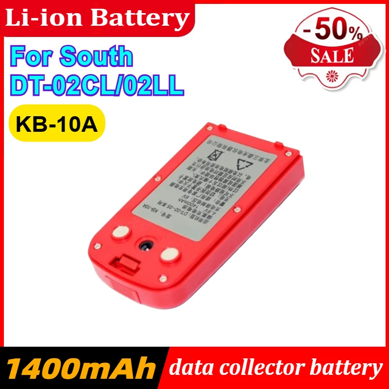 

4.8V 1400mAh Battery KB-10A for South Total Station DT-02 DT-05 Red Rechargeable Battery