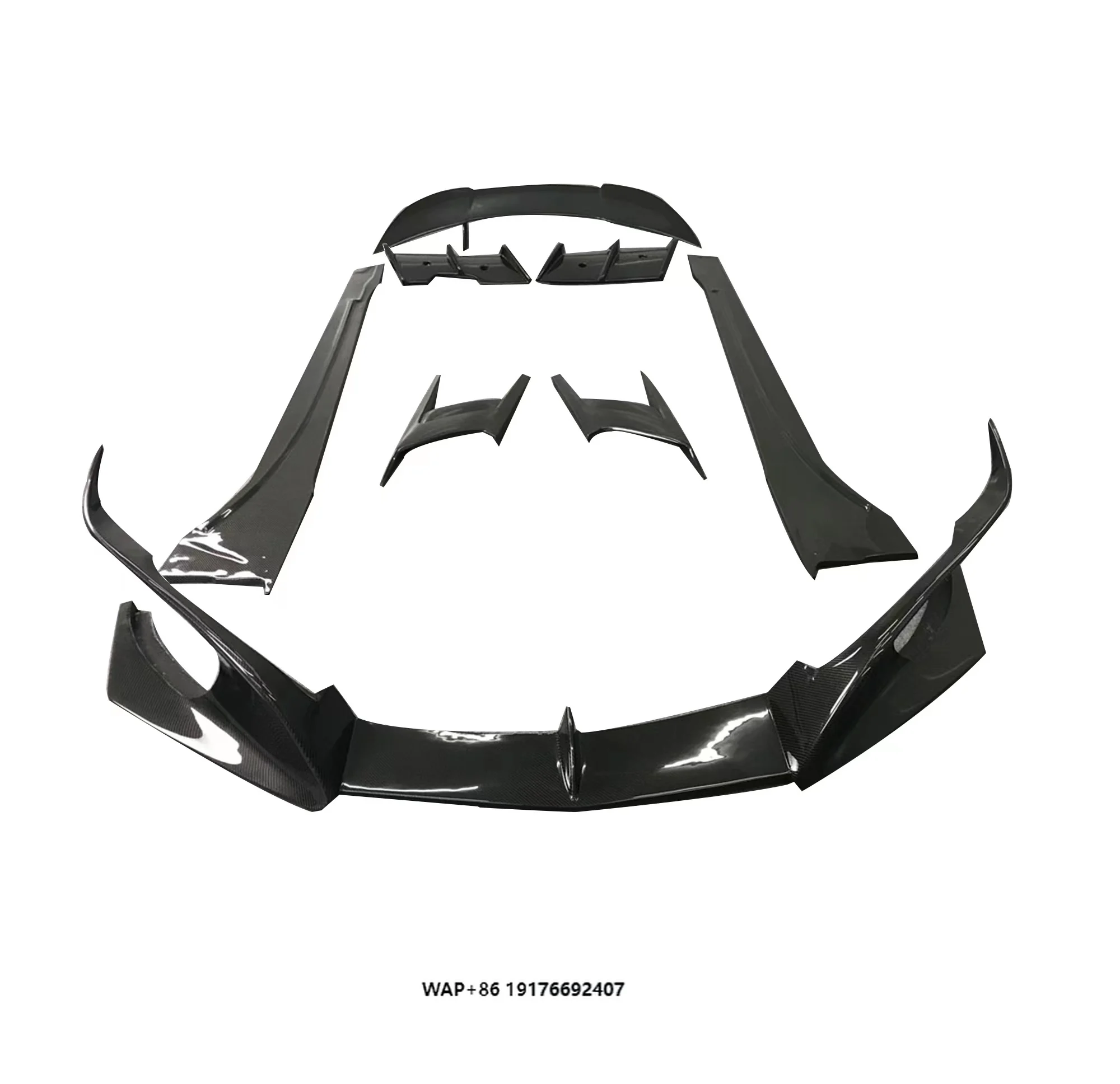 

Hot Sale Top Style Carbon Fiber Front Lip Side Skirt Rear Diffuser Rear Wing Body Kit Fit for I8 2014-2018 Perfect Fitment