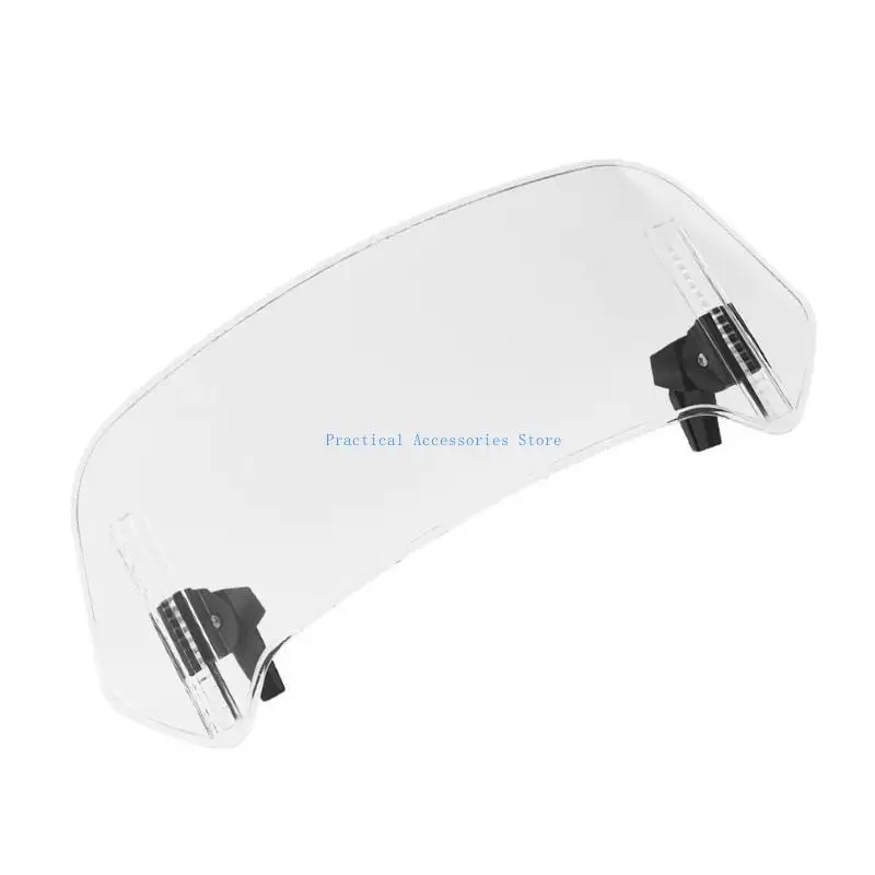 

U75E Motorcycle Windshield Spoiler Extension Adjustable Windscreen Large Coverage for Ride Protections from & Debris