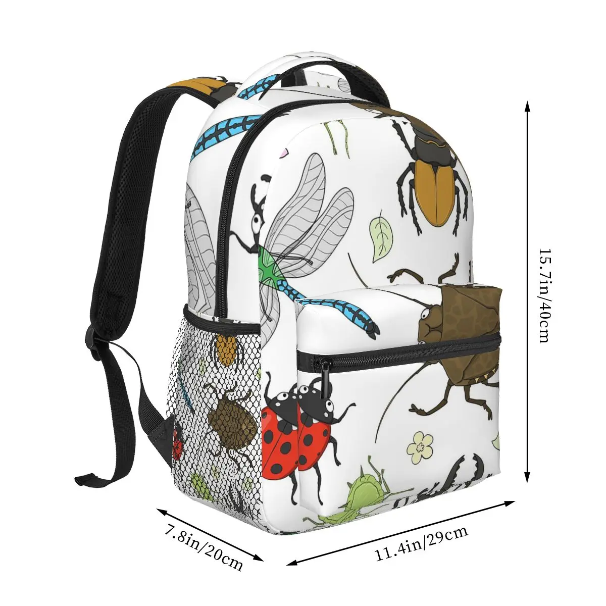 Cute Cartoon Insect Design Backpack Hot Sale Daypack Large Capacity Boys Girls BookBag School Bag Shoulder Bags for Men Women