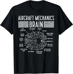Funny Gift Aircraft Mechanics Brain Airplane Maintenance Unisex Style Shirts for Women Men Clothing Streetwear Graphic TShirts