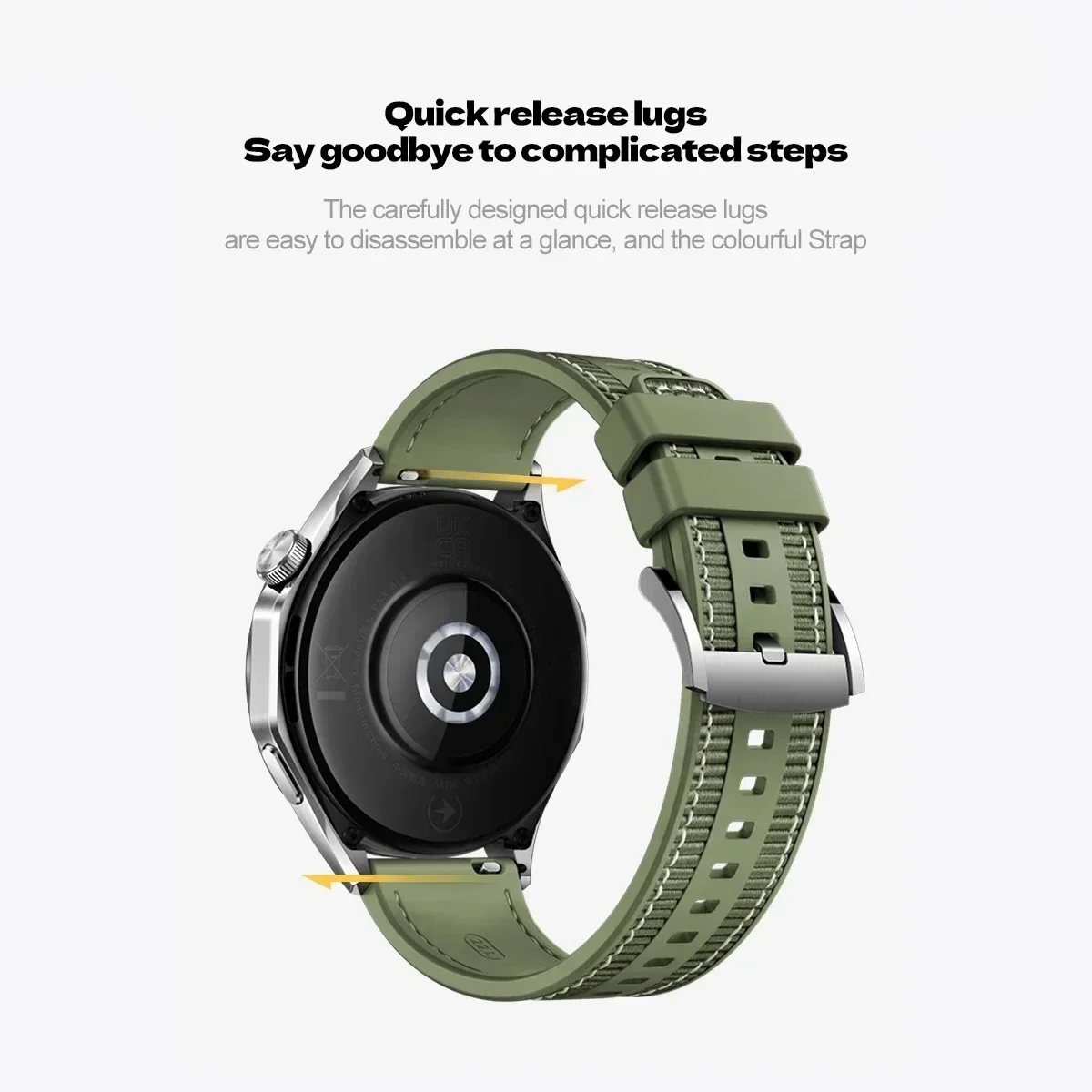 22mm Composite Nylon+Silicone Strap For Huawei Watch 6 5 GT7-6-5-4 46mm Wristband Huawei Watch GT7 Pro 46mm Replaceable Bracelet