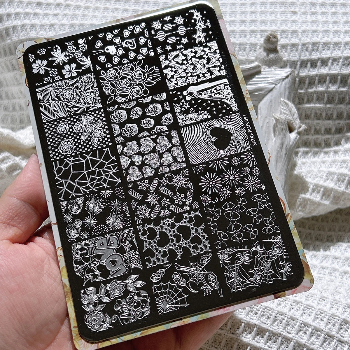 

Nail Art Stamping Plate Stamping Steel Plate Beginner-Friendly No-Painting Nail Decoration Template Fingerprint Heart Nail Art Heart-Shaped Pattern Stamping Steel Plate Nail Polish Mold Nail Stamping Template Transparent Transfer Silicone Stamp Steel Plat