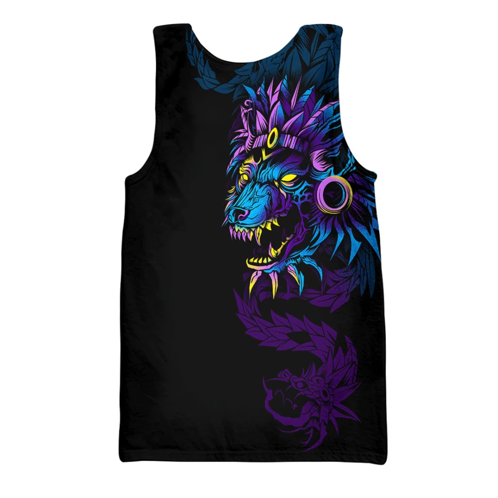 HX Fashion Men Tank Tops Aztec Xoloitzcuintle Dog 3D Printed Vests Teens Boys Summer Sleeveless Vest Male Tops Dropshipping