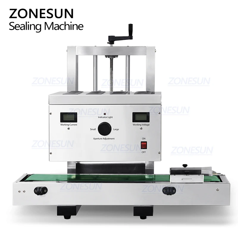 ZONESUN ZS-FK2200R Automatic Desktop Continuous Electromagnetic Induction Plastic Bottle Aluminum Foil Lid Heat Sealing Machine