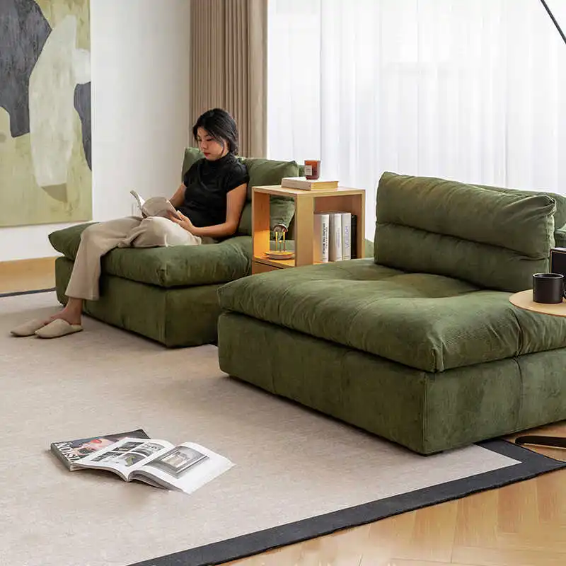 

Modular sofa, cream wind square combination three people, super soft tofu block removable sofa