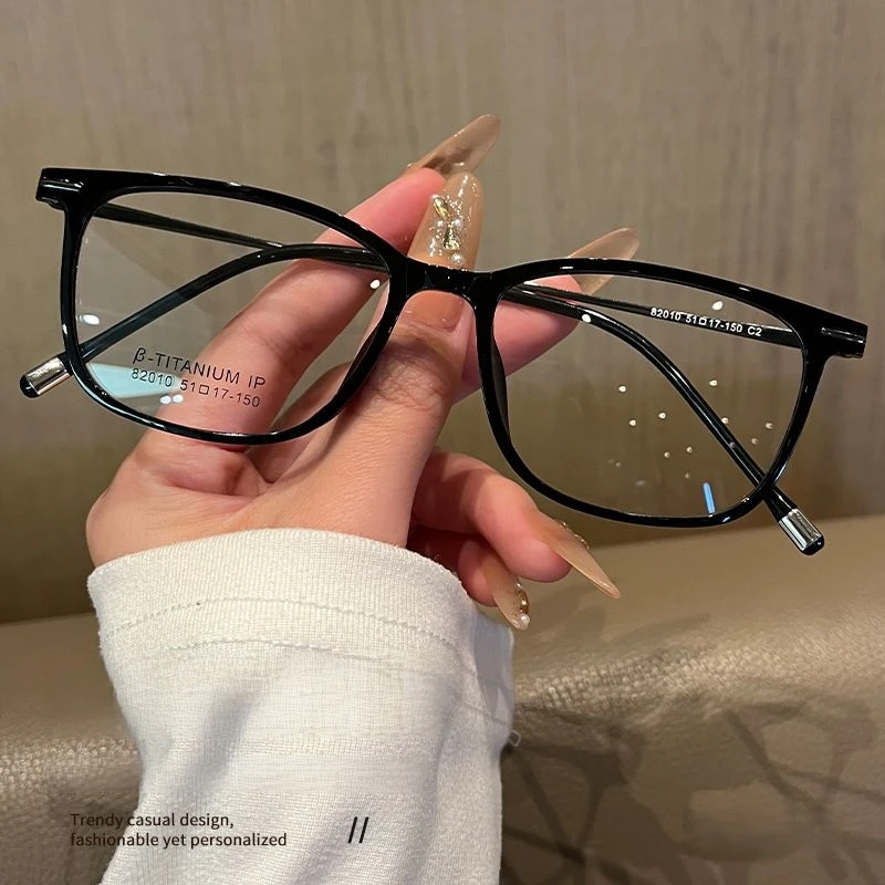 

Женская оптическая оправа для очков со сверхлегкими TR90 и β-титановыми гибкими противоскользящими ножками, пластиковые очки для профессионального стиля