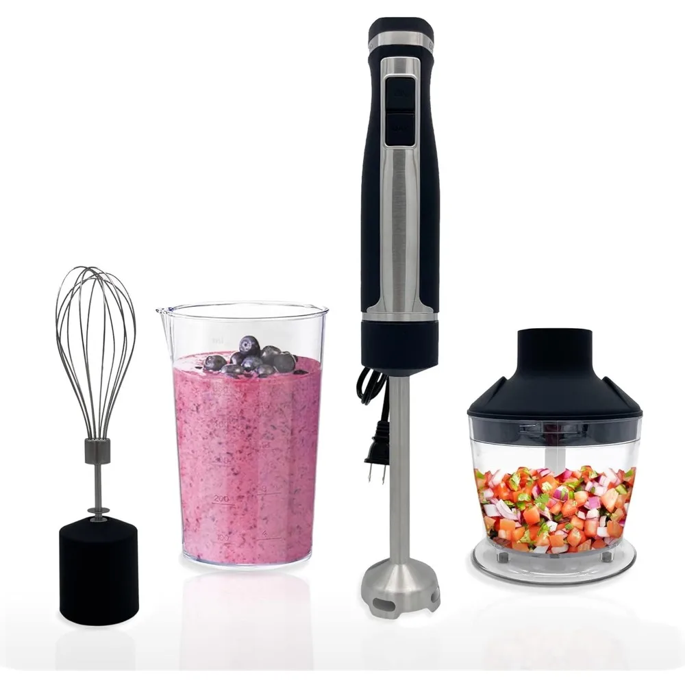 

Blendtec Immersion Blender - Handheld Stick Blender, Whisk, and Food Processor - Includes 3 Attachments, 20 oz BPA-Free Jar, and