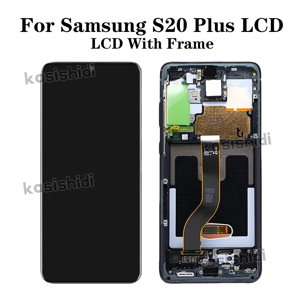 OLED For Samsung Galaxy LCD Display Touch Screen Digitizer S20 Plus G986B/DS G985 Assembly Repairment Parts With Frame