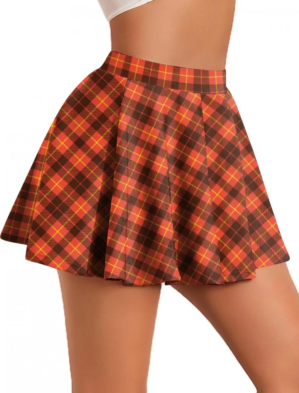 Retro Plaid Faltenröcke Rock Y2K Streetwear Vintage Schuluniform A-Linie Gym Student Kurzen Rock Mädchen Weihnachten Dress Up – Detail 27