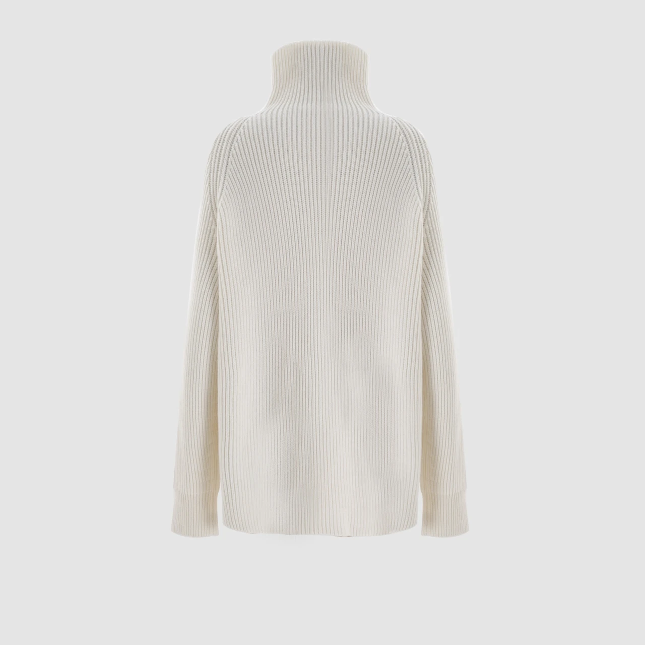2026 Asymmetric Safety Pin Drop-Shoulder 100% Wool Sweater with Fringe Detail – Luxury Knit Top in Black & Cream