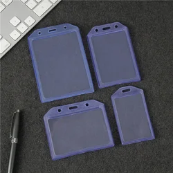 Plastic Vertical Silicone Soft Clear PVC Card Holder Name Tag Holder for Nurses Office School ID Card Holder