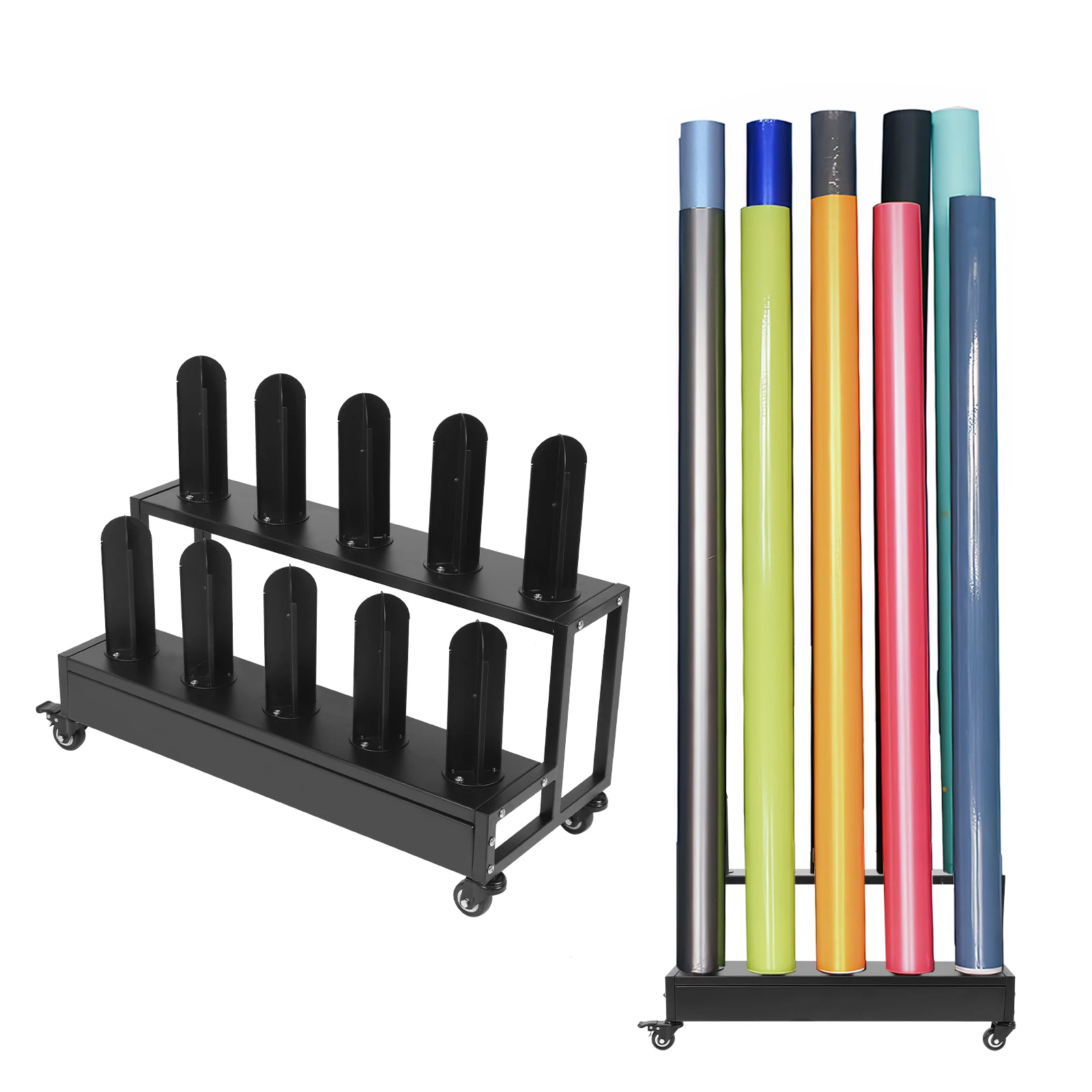 

Multi-Function Storage Trolley with Cold-rolled Steel Frame 75cm Wide Heavy Duty Utility Cart for Storage and Transport