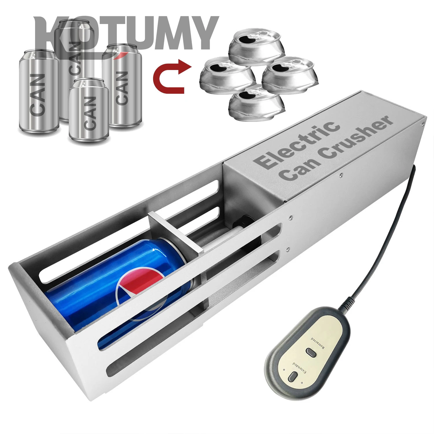 Crusher Electric Metal Aluminum Can Crushers Trash Compactor for Aluminum Seltzer Soda Beer Cola Cans Water Bottle Smasher - view 6