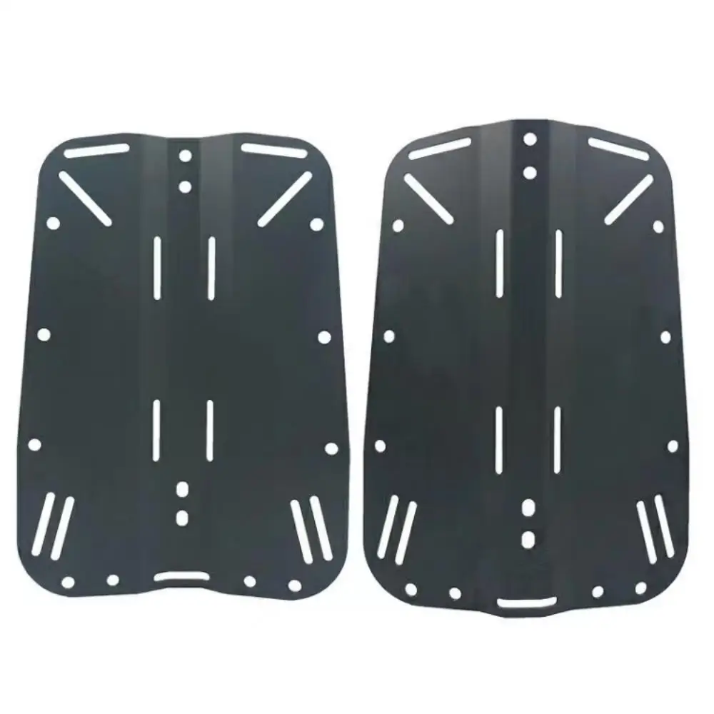 Placa trasera técnica de buceo de aluminio negro, placa BCD para buzo/aleación de aluminio, adaptador de tanque individual para buceo, juego de buceo