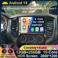 Estéreo Android 15 para Mitsubishi Pajero Sport 3 L200 5 Triton 3 2015 2016 2017 2018 2019 reproductor de Radio Multimedia para coche GPS Carplay