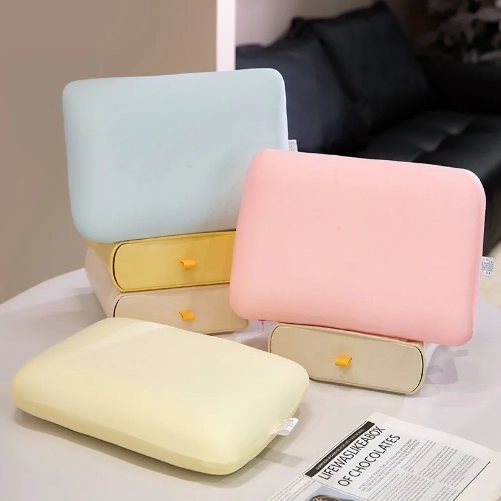 

Breathable Ice Silk Pillow Four Seasons Comfortable Core Neck Guard Pillow Soft Texture Lightweight Office Napping Pillow Travel