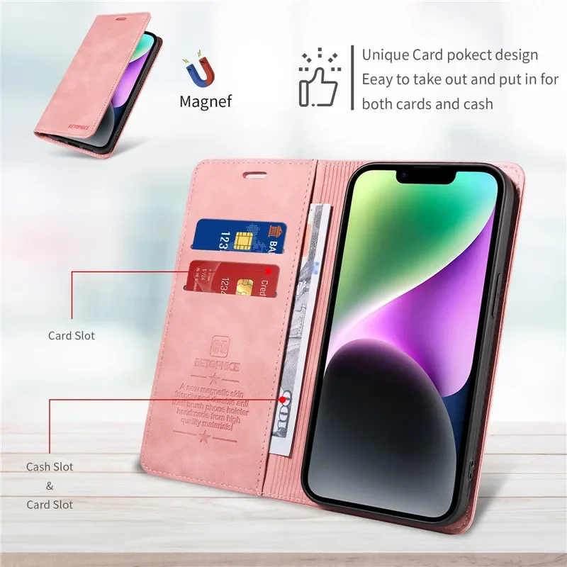 Anti-thef Phone Case For Huawei Honor 200 Pro 90 Smart 70 50 Honor90 Honor200 Lite Wallet Flip Card Holder Coque Leather Cover