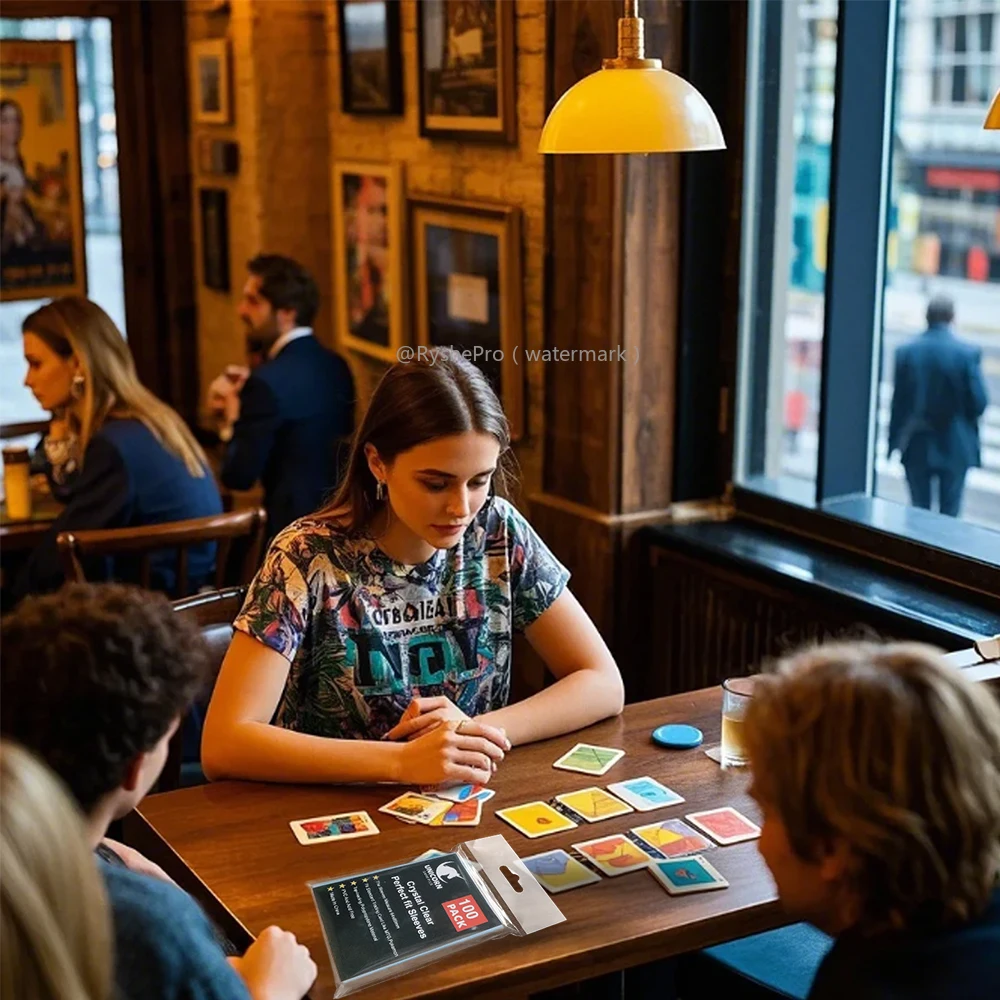 Buste per carte trasparenti da 100 pezzi per carte collezionabili Dimensioni standard perfette per doppie maniche e compatibili con le carte Pokemon Mtg