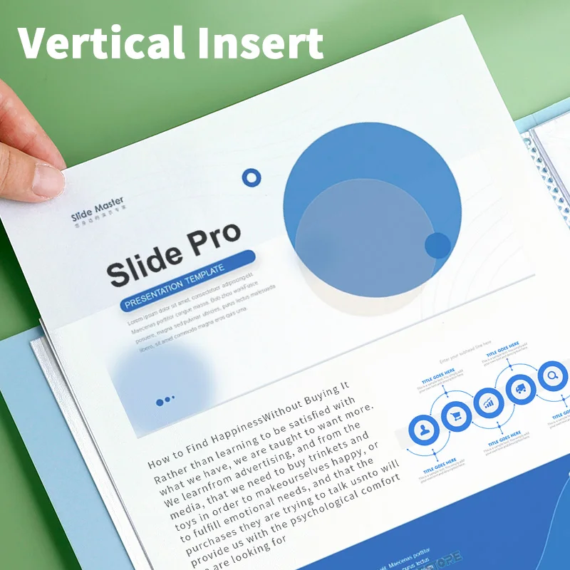 HUAJIE 1PCS A4 Clear Display Book, 20/40 Pockets Transparent Document Folder, Photo Album Binder for Office, School, Study