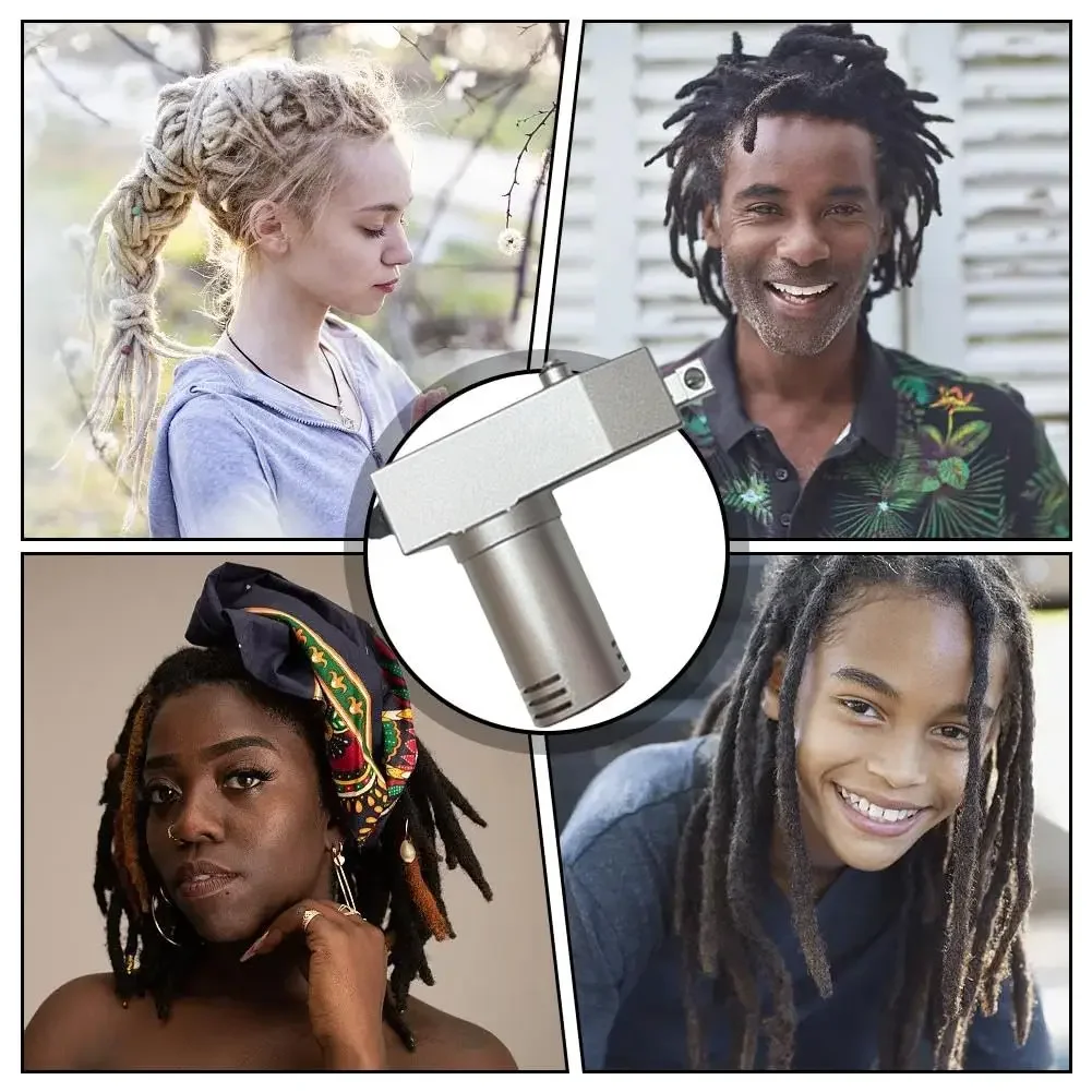 Upgrade New Generation Instant Electric Dreadlocks Machine Set with Three Size Head and Thick Needles