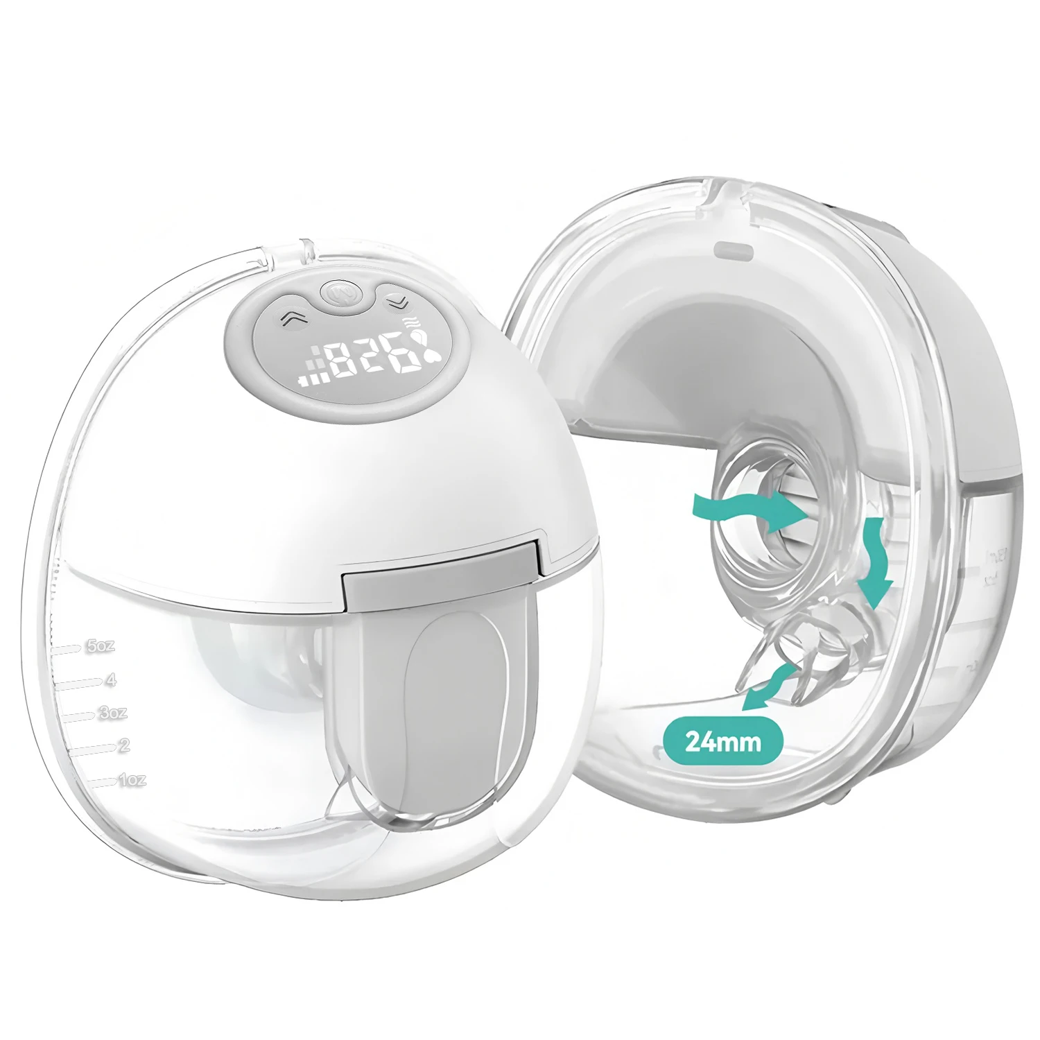 Extractor de leche inalámbrico portátil, masaje de senos, Lactagogue, nuevo extractor de leche eléctrico mejorado, manos libres y sin BPA