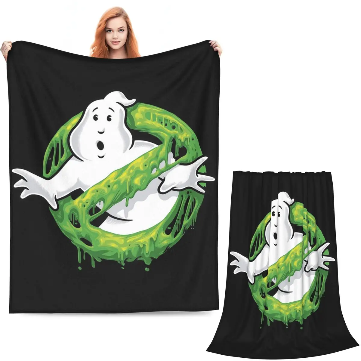 Ghostbusters 1984 Movie Cartoon Blankets Soft Warm Flannel Throw Blanket Cover for Bed Living room Picnic Travel Home Sofa