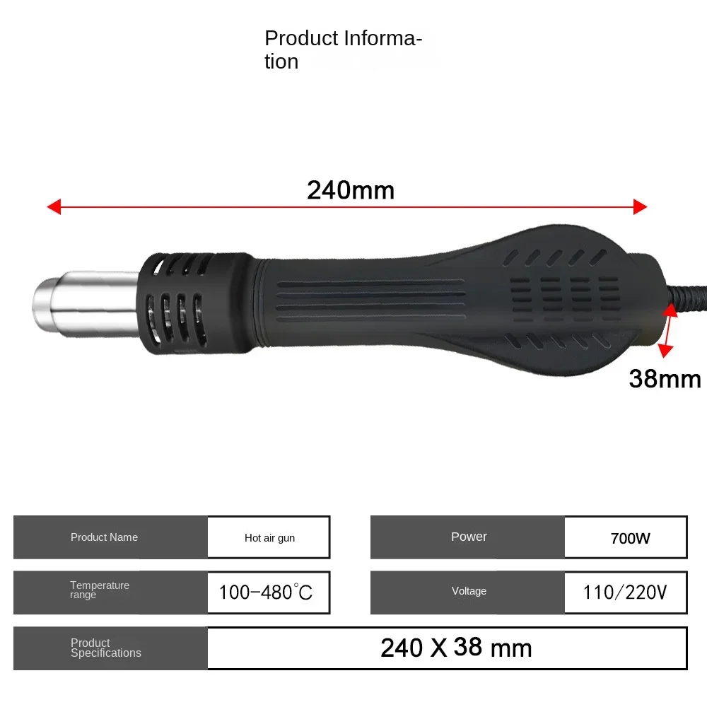 8586 Soldering Station 2 In 1 Digital ESD Hot Air Blower Heat Gun 700W Welding Solder Iron SMD Desoldering Rework Station Tool