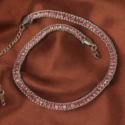 Stainless Steel Tennis Choker Necklaces Women HipHop Iced Out Cubic Zirconia Gold Color Chain Female on The Neck Crystal Jewelry
