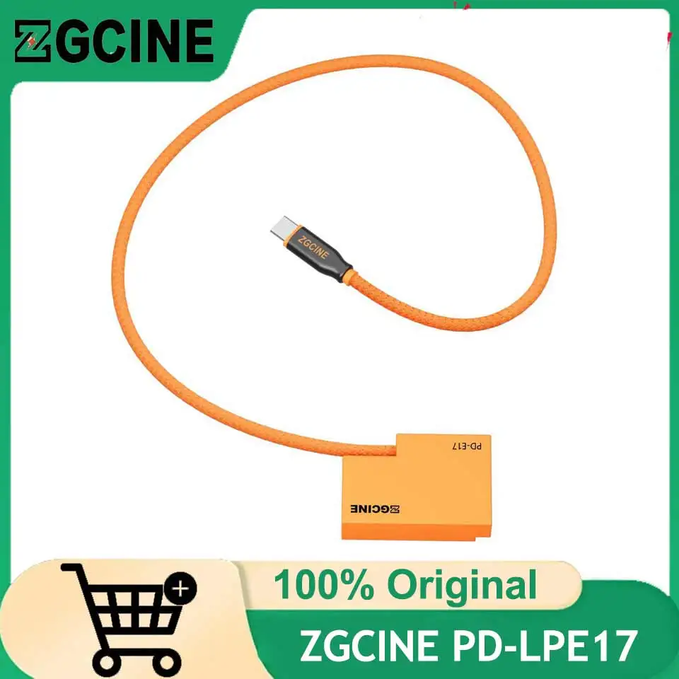 ZGCINE PD-LPE17 USB-C PD to LPE17 Dummy Battery Cable Power Cable 60cm for Canon EOS RP R50 R10 M3 M5 M10 M50 M100 M6 Mark II