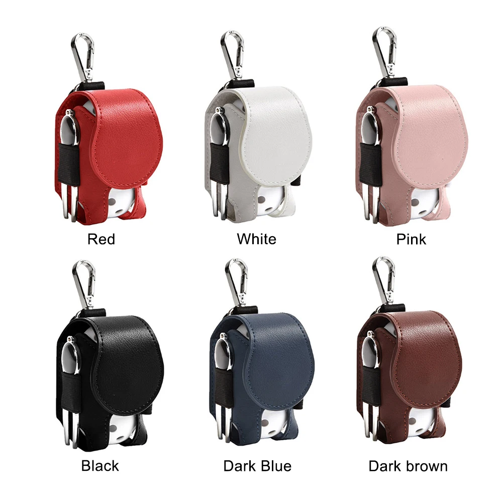 1PC Golf Ball Bags Mini Ball Storage Bags PU Leather Hang On Waist Golf Ball Bag Pouch With Metal Buckle Golf Belt Ball Bags