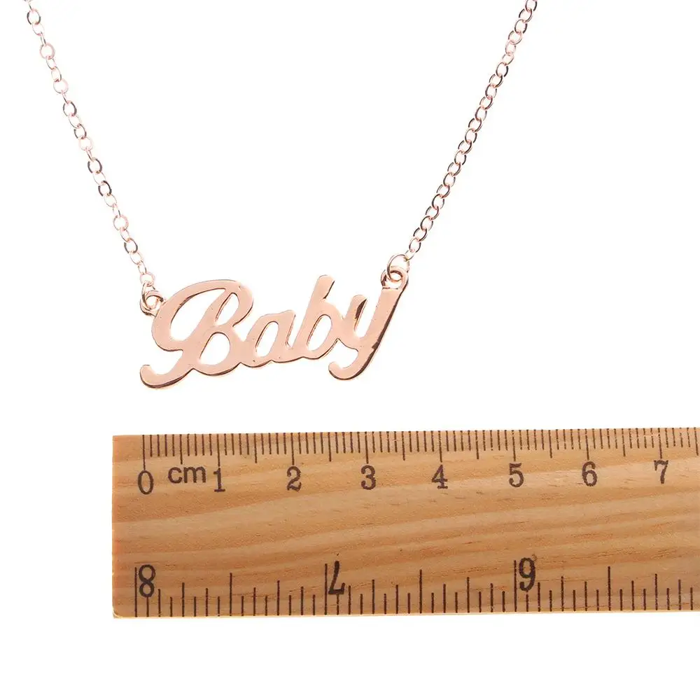 Gift Pendant Paragraph Short Popular Brand Alloy Women Letter BABY Necklace BABY Necklace