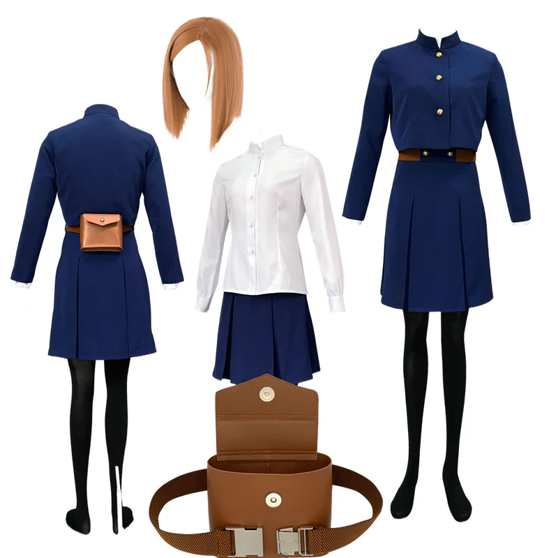 

Adult Anime Cosplay Kugisaki Nobara Costume Blue Women's School Uniforms Halloween Costume