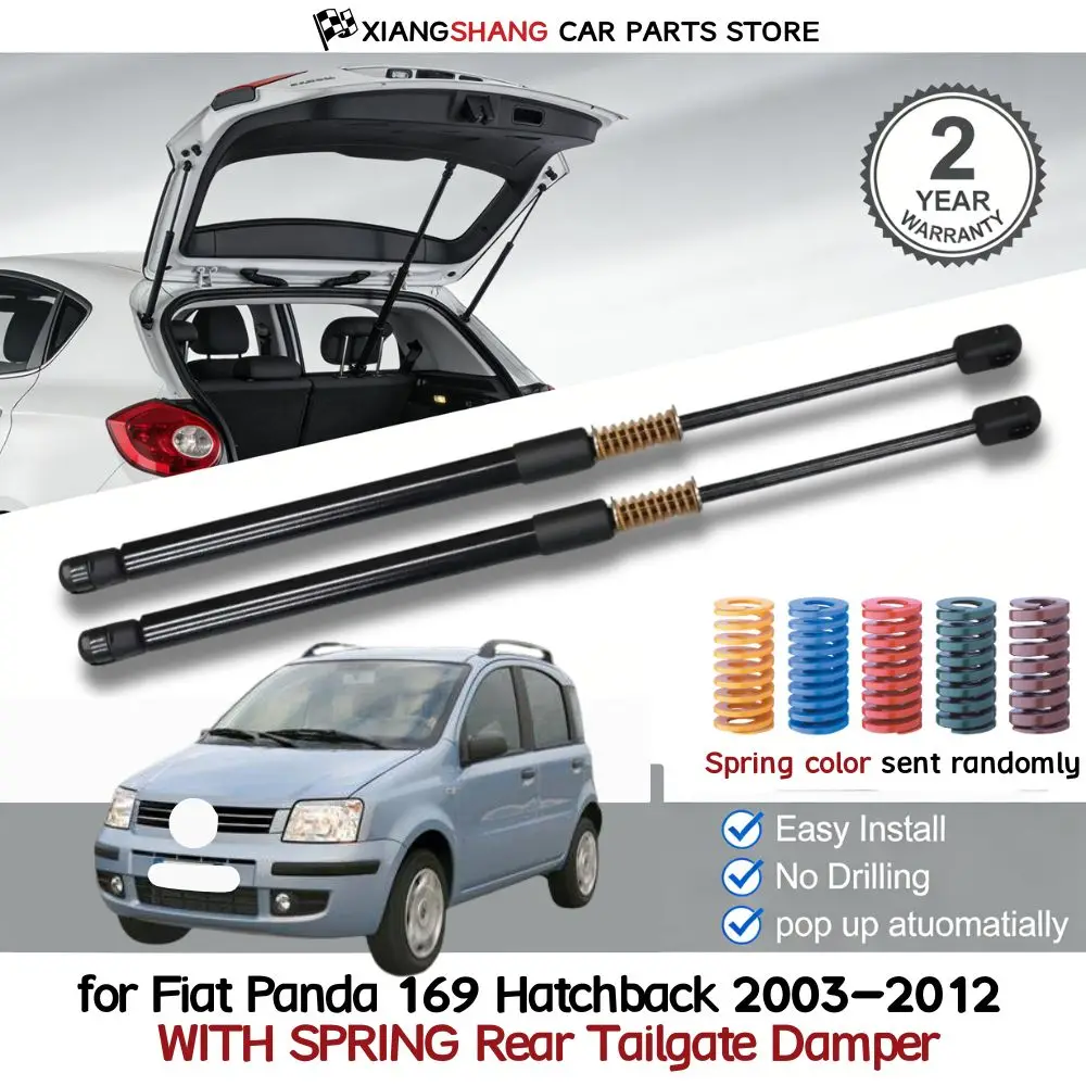 

2pcs Rear Pop out Auto Open With Die Springs Tailgate Damper for Fiat Panda 169 Hatchback 2003-2012 Trunk Boot Gas Struts