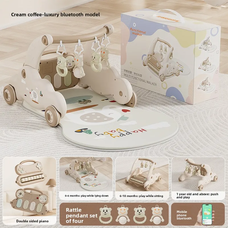 Ginásio de atividades para bebês com piano Kick & Play, andador de desenvolvimento para recém-nascidos e brinquedo de fitness, conjunto de presente de aprendizagem precoce para bebês