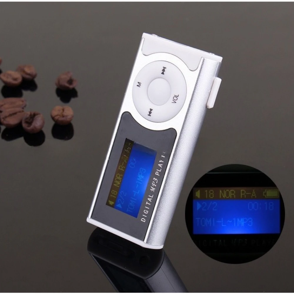 Card Insertion Light Clip MP3 Player with Screen Digital Music Playing Clips Outside Sound Belt Lamp Flashlight MP3 Music Player