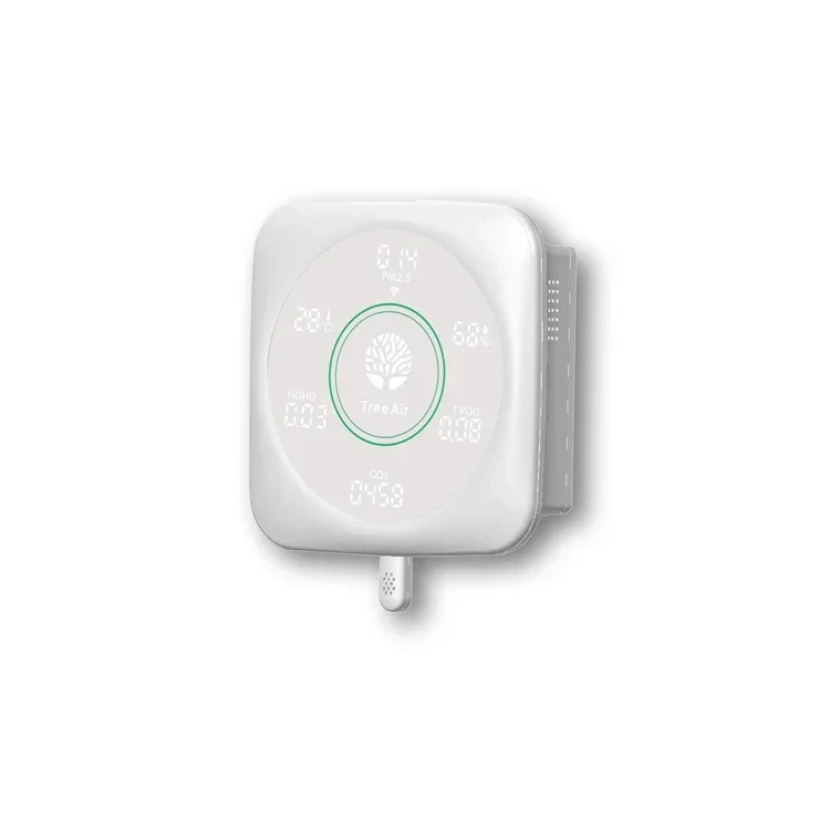 2025/Wall Mounted Indoor Air Quality Sensors 8 in 1 Wifi Zigbee Carbon Dioxide Detector CO2 Meter Air Quality  Pm2.5 Dete