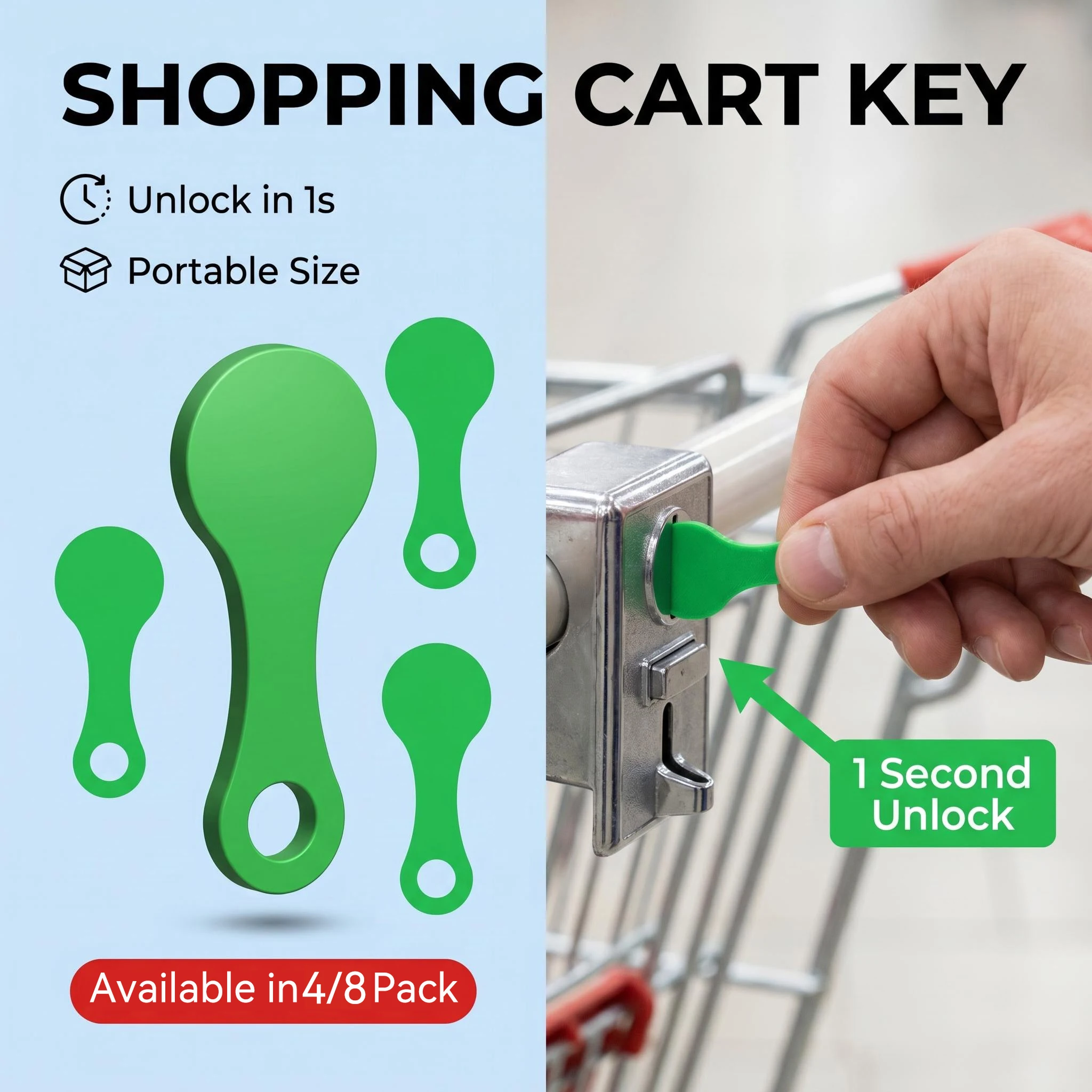 Llave desbloqueadora universal para carrito de