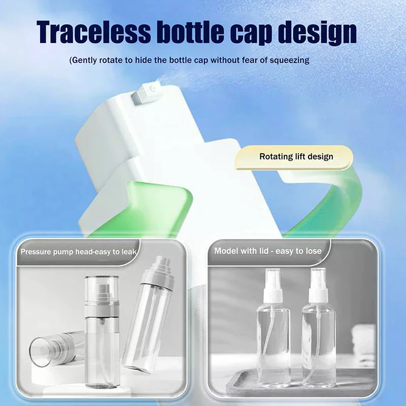 Frasco Quadrado a Vácuo de 15/30/50ml com Bomba Dosadora para Loção, Base Líquida, Maquiagem Portátil, Essência Feminina e Cosméticos