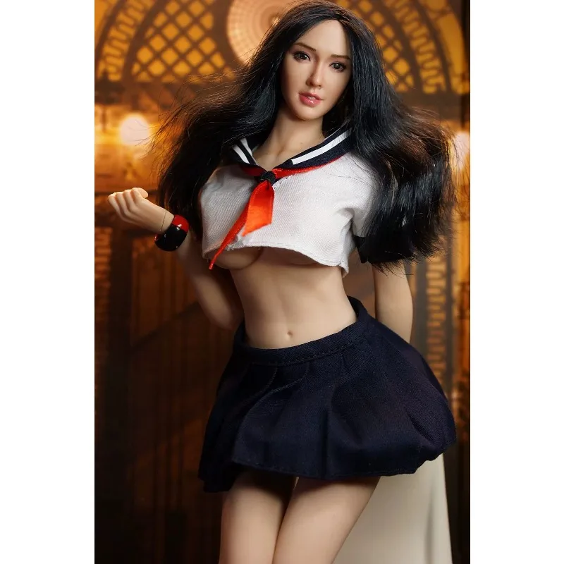 

Масштаб 1/6, игрушки, женская одежда для солдат, школьная форма, шелковые чулки, галстук, модель одежды для 12-дюймовой экшн-фигурки Боби